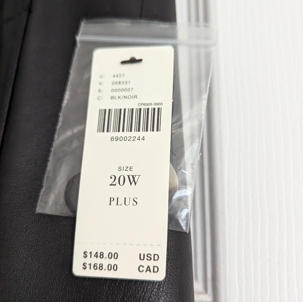 Anthropologie Black Cropped Leather Pants - Picture 6 of 6